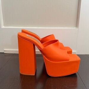 Steve Madden Orange Platform Heels